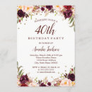 Search for winter 40th birthday invitations Watercolor