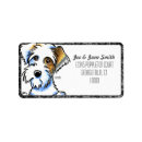 Search for brown white dog return address labels Cute