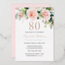 Search for 80th birthday invitations pink