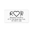 Search for with heart return address labels Elegant