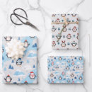 Search for penguins wrapping paper Ice