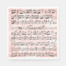 Search for vintage sheet music napkins Decoupage