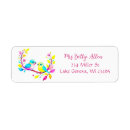 Search for pink bird return address labels Floral