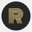 Search for gold r monogram stickers Stylish