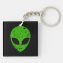 Search for alien head key rings Green