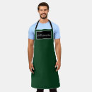 Search for black green aprons Monogrammed