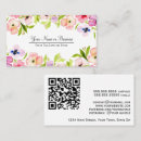 Search for watercolor business cards Qr code