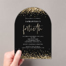 Search for black and gold glitter invitations Script
