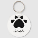 Search for puppy paw key rings Black and white