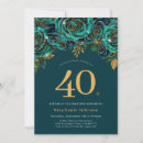 Search for emerald green birthday invitations Floral