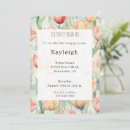 Search for tulip flowers birthday invitations Floral