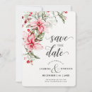 Search for christmas poinsettia save the dates Traditional