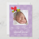 Search for bee birth announcement cards Newborn