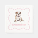 Search for bulldog napkins Pink
