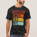 Search for legend since 1971 tshirts July