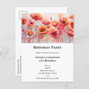 Search for poppies birthday invitations Poppy
