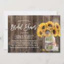 Search for sunflower mason jar bridal shower invitations Vintage