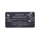 Search for blackboard return address labels Black and white