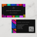 Search for stained glass business cards Black