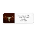 Search for bull skull return address labels Country