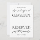 Search for reserved tabletop signs Black and white