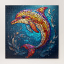 Search for dolphin puzzles Stained glass
