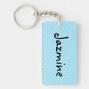 Search for blue polka dot key rings Blue and white