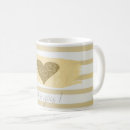 Search for gold glitter heart mugs Girly