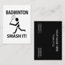 Search for badminton business cards Sports