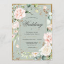 Search for sage green and blush pink wedding invitations Watercolor