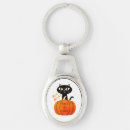 Search for black cat trick key rings Pumpkin