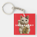 Search for japanese cat key rings Maneki neko
