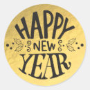 Search for happy new year gold stickers Typography