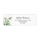 Search for gold leaves return address labels Eucalyptus