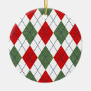 Search for argyle christmas tree decorations Red