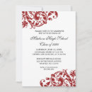Search for red class reunion invitations White