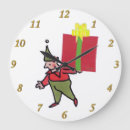 Search for christmas elf clocks Santa claus