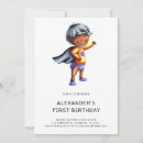 Search for superhero 1st birthday invitations Cartoon