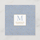 Search for light blue business cards Initial