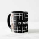 Search for black and white check mugs Birthday