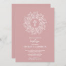 Search for christening first communion invitations Blush pink