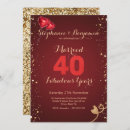 Search for ruby invitations 40th