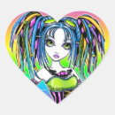 Search for fairy heart stickers Goth