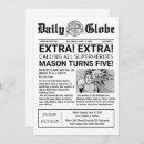 Search for newspaper birthday invitations Boy