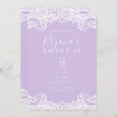 Search for lavender sweet 16 invitations Purple