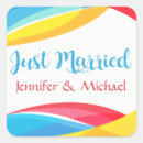 Search for rainbow wedding stickers Yellow