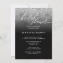 Search for silver glitter bridal shower invitations Chic