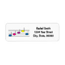 Search for music note return address labels Blue