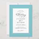 Search for aqua blue wedding invitations Typography