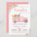 Search for pumpkin truck invitations Pink